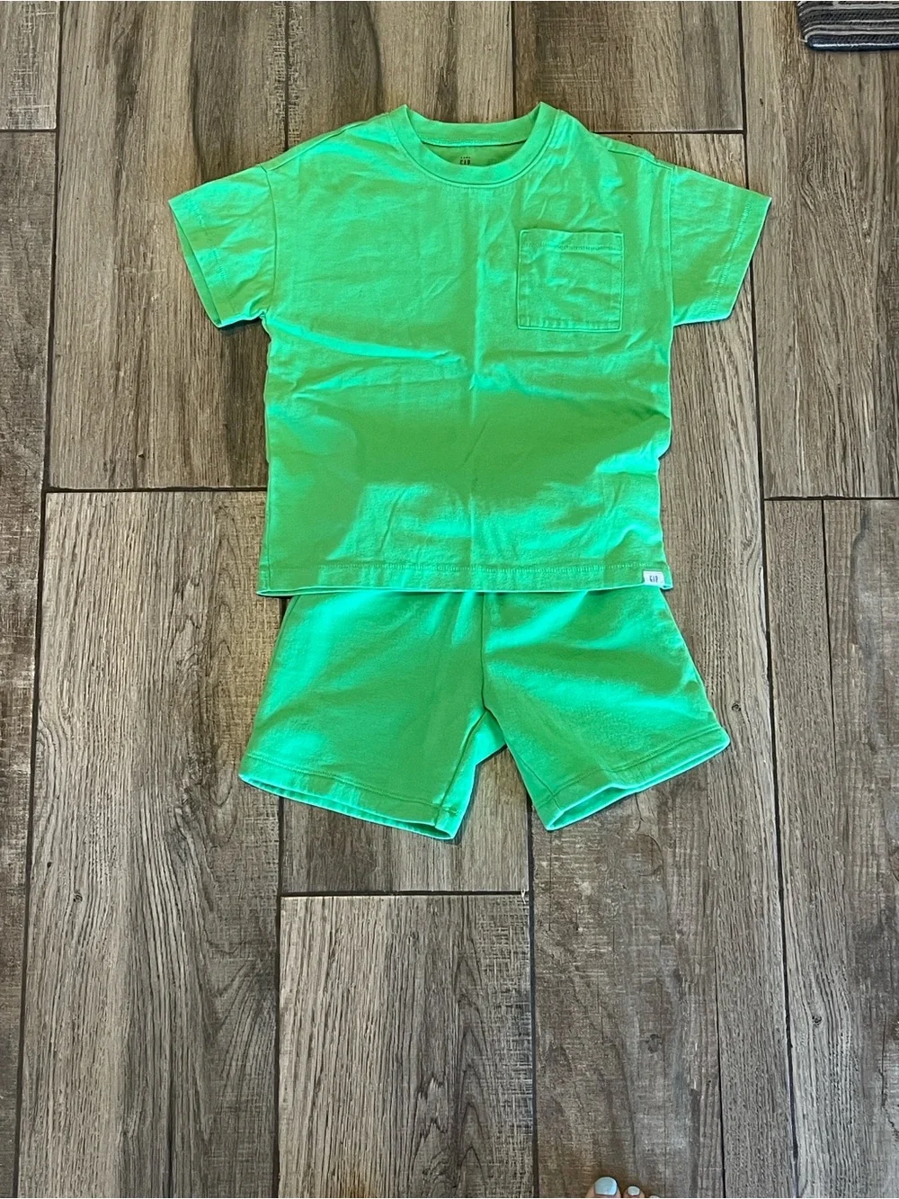 GAP Neon Green Kids Short-Sleeve Set